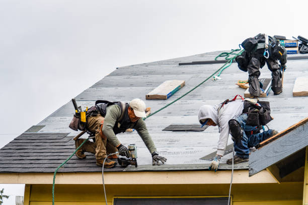 Professional Gutter Installation technician working in Diamond Bar, CA